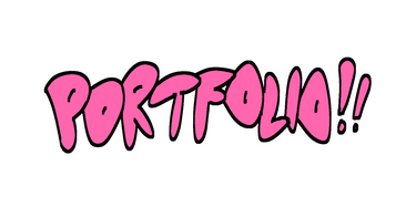 graffiti text: "portfolio!!"